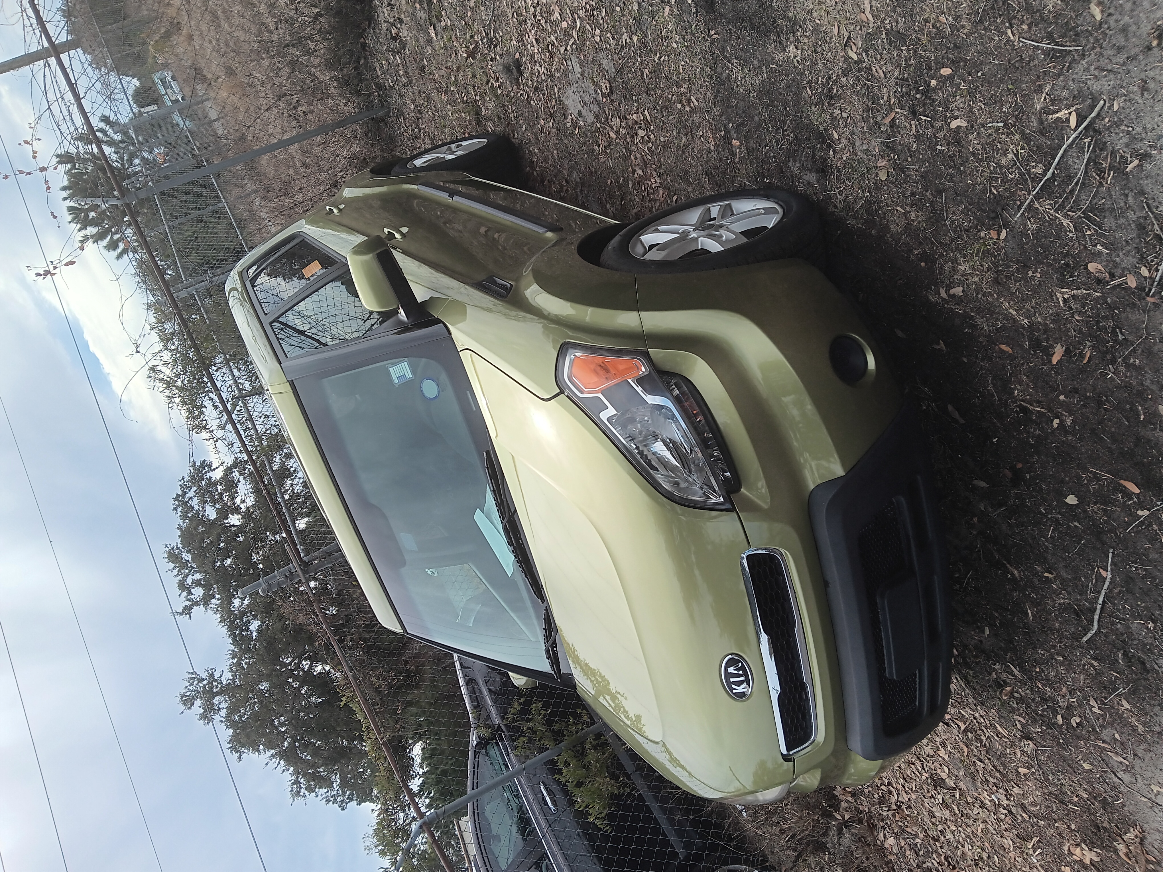 Kia Soul front view after full respray in olive green at The Drip Leesburg