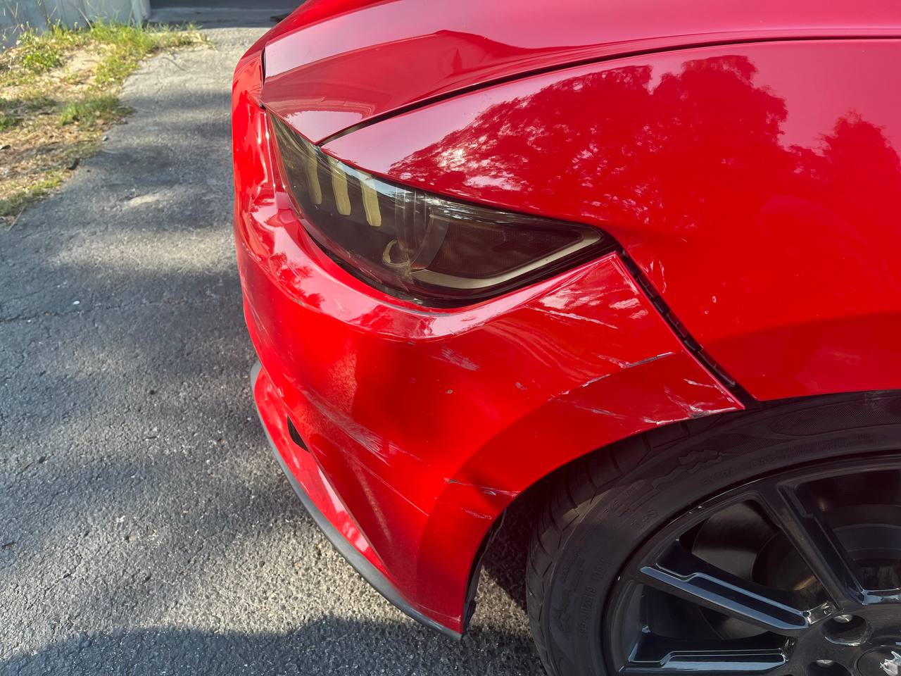 Ford Mustang GT before - front bumper damage